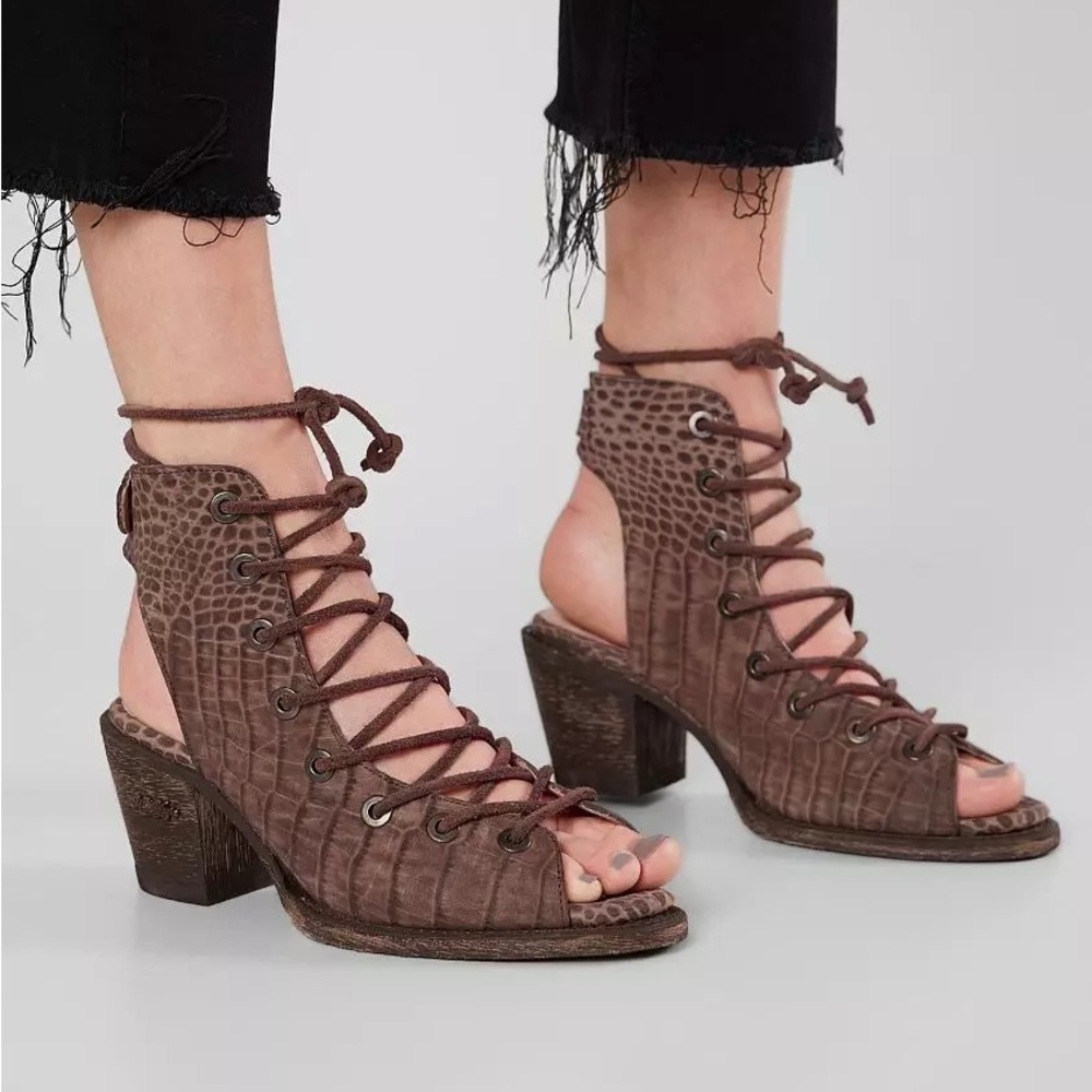 Miss Macie Goodness Gracious Leather Lace Up Ankle Bootie
